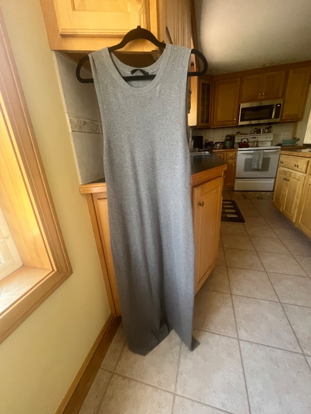 Jenni Kayne Ribbed Gray Dress, XL